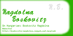 magdolna boskovitz business card